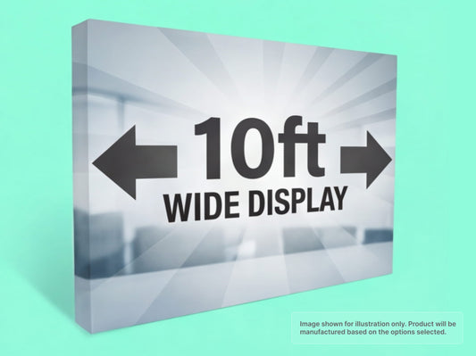 10ft Wide Straight Fabric Pop Up Display