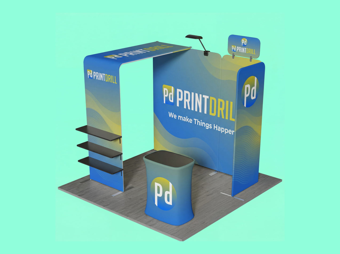 10x10 Custom Tension Fabric Trade Show Booth - Brand Focus Booth