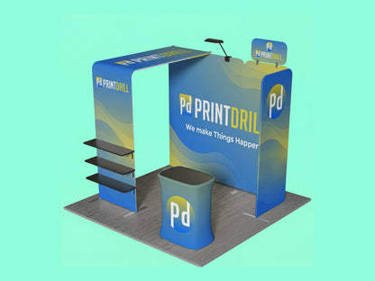 10x10 Custom Tension Fabric Trade Show Booth - Brand Focus Booth