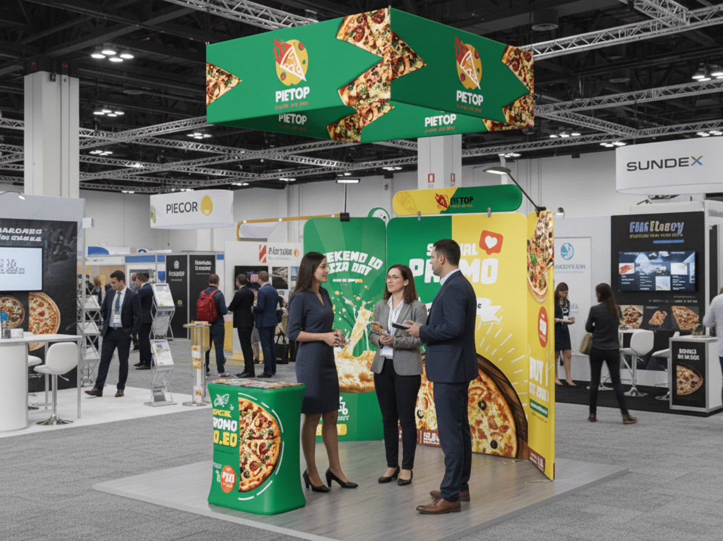 10x10 Booth - Brand Command Booth Ample Space for Interactions