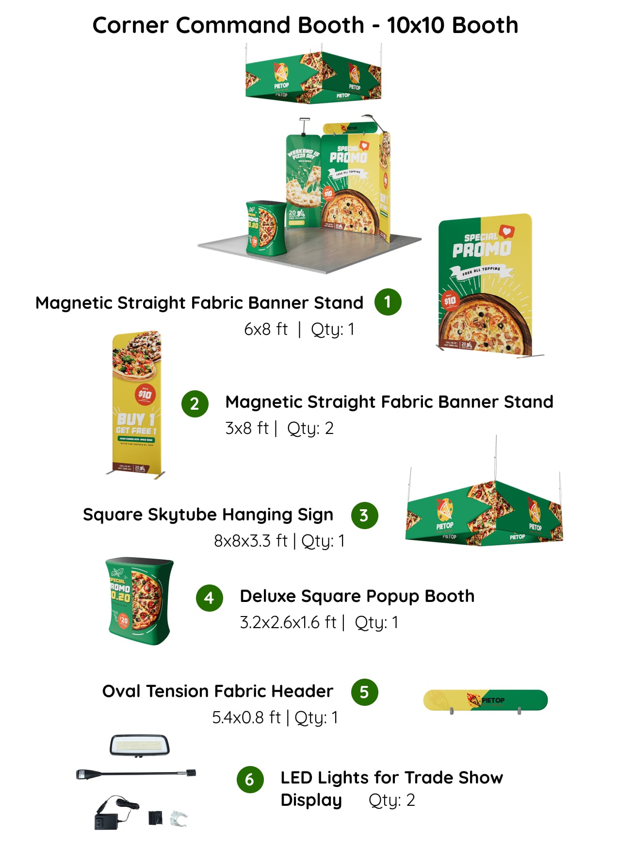 10x10 Booth - Brand Command Booth Components
