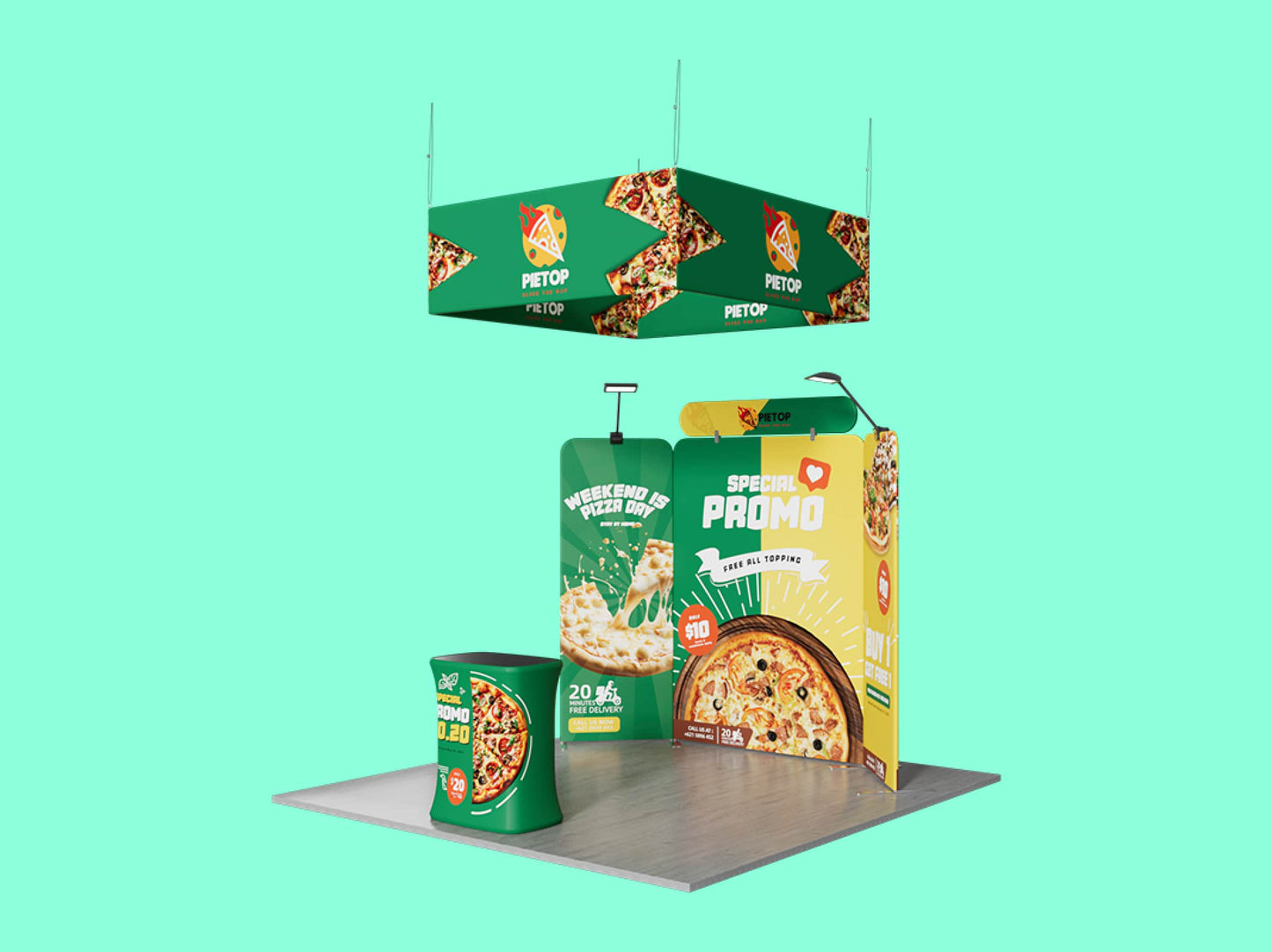 10x10 Booth - Brand Command Booth Ready for Trade Show