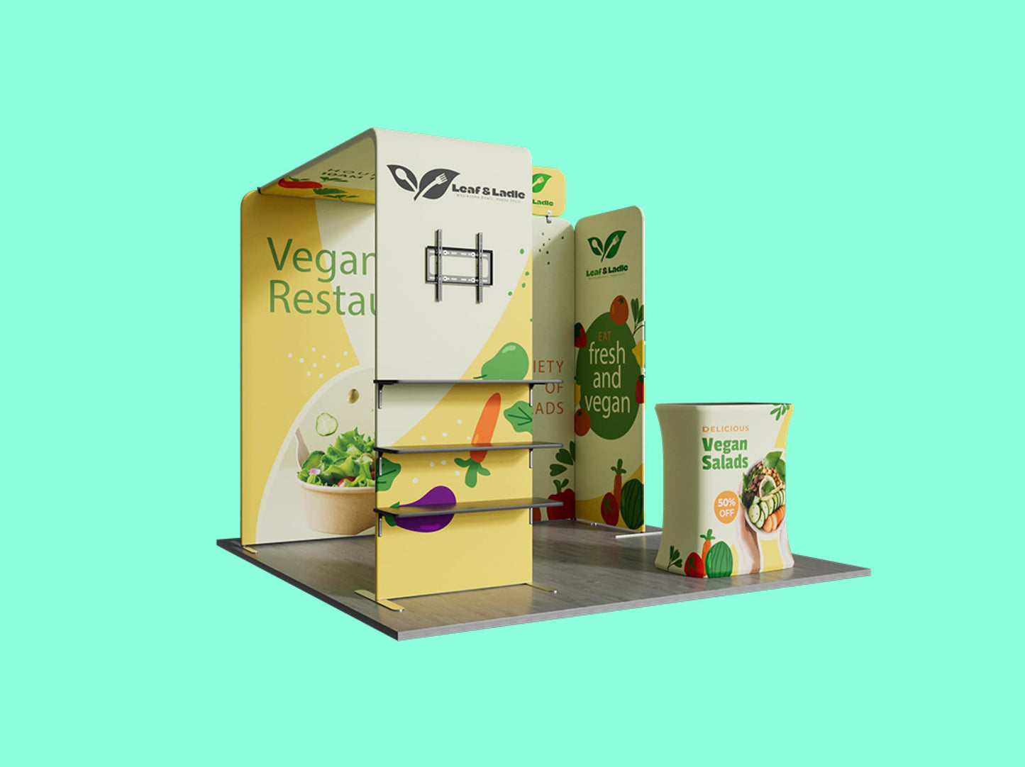 10x10 Booth - Brand Focus Booth ready for Trade Show