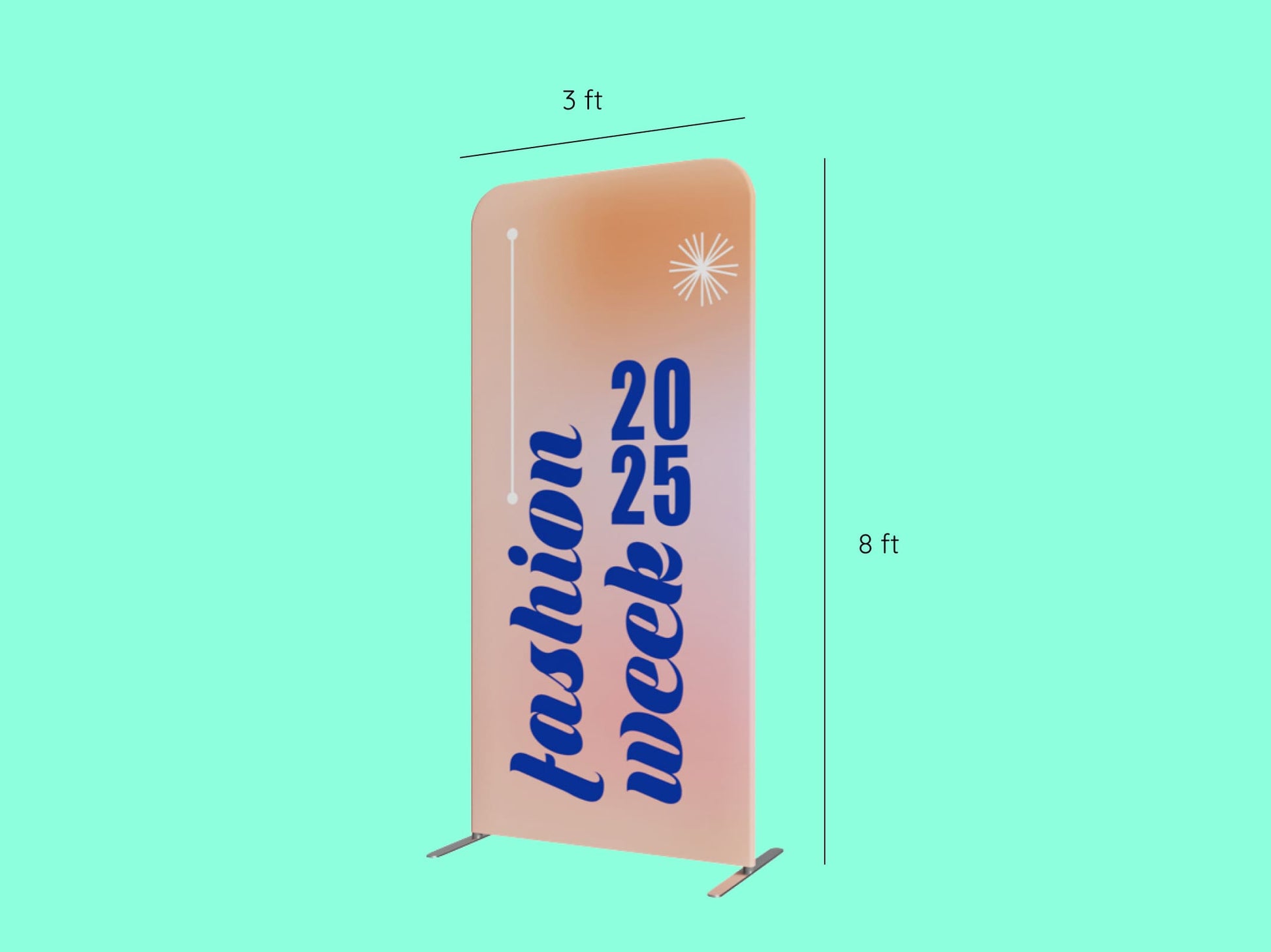 10x10 Booth - Corner Command Booth 3 ft magnetic banner stand