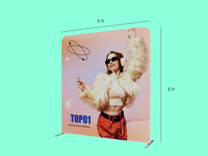 10x10 Booth - Corner Command Booth 6 ft magnetic banner stand