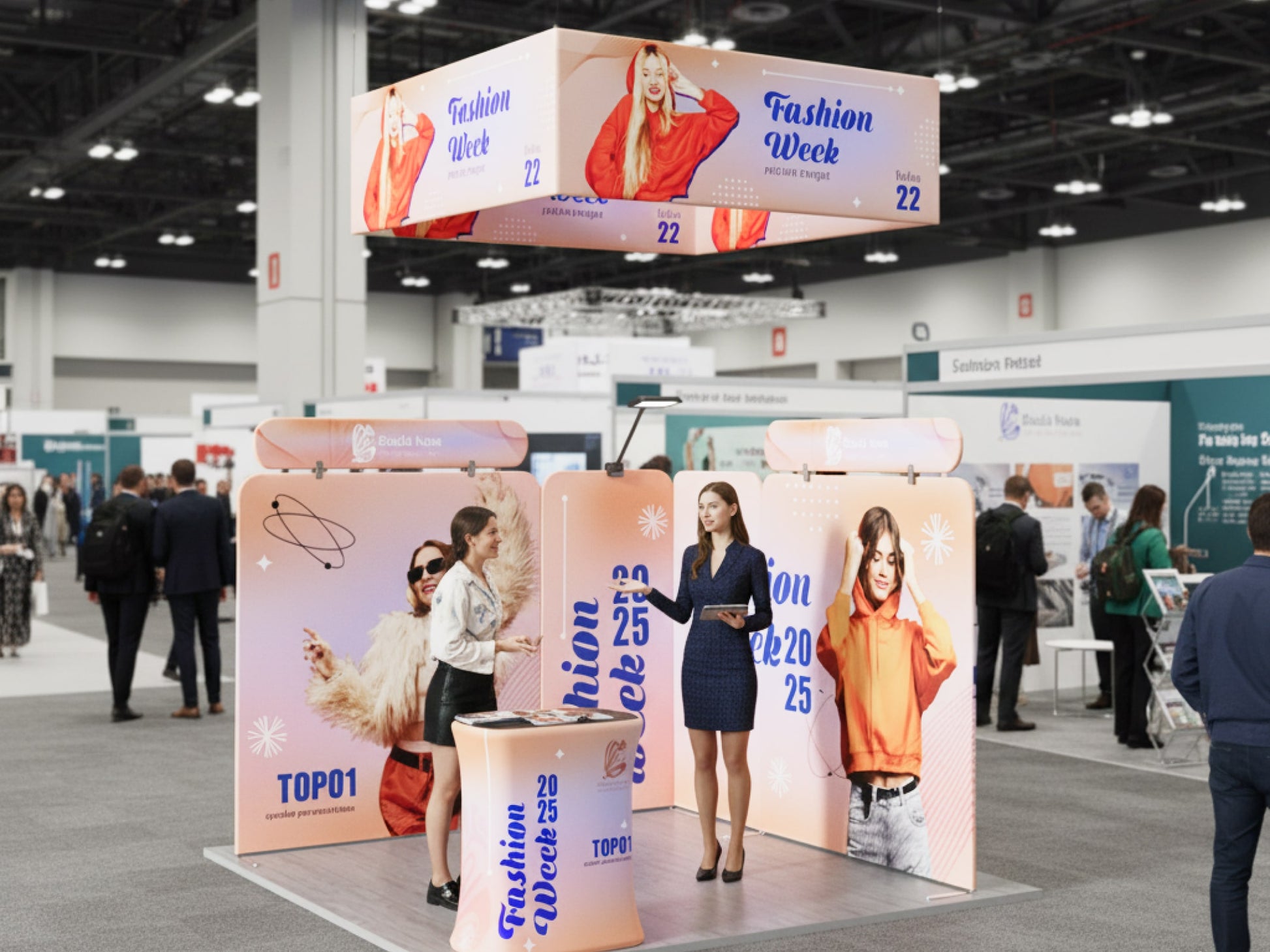 10x10 Booth - Corner Command Booth best for corner booth