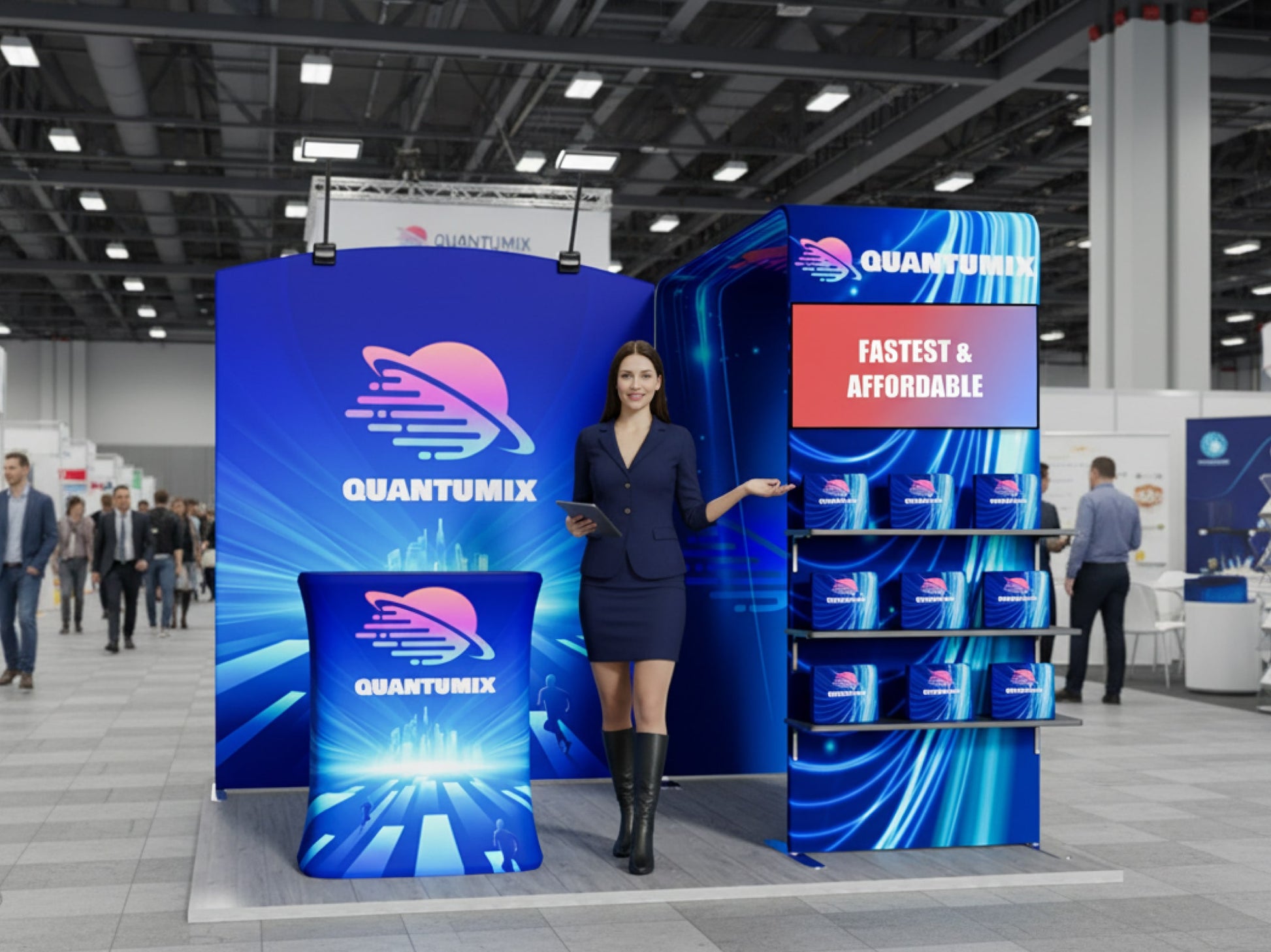 10x10 Booth - Showcase Arch Booth Ready for Trade Show