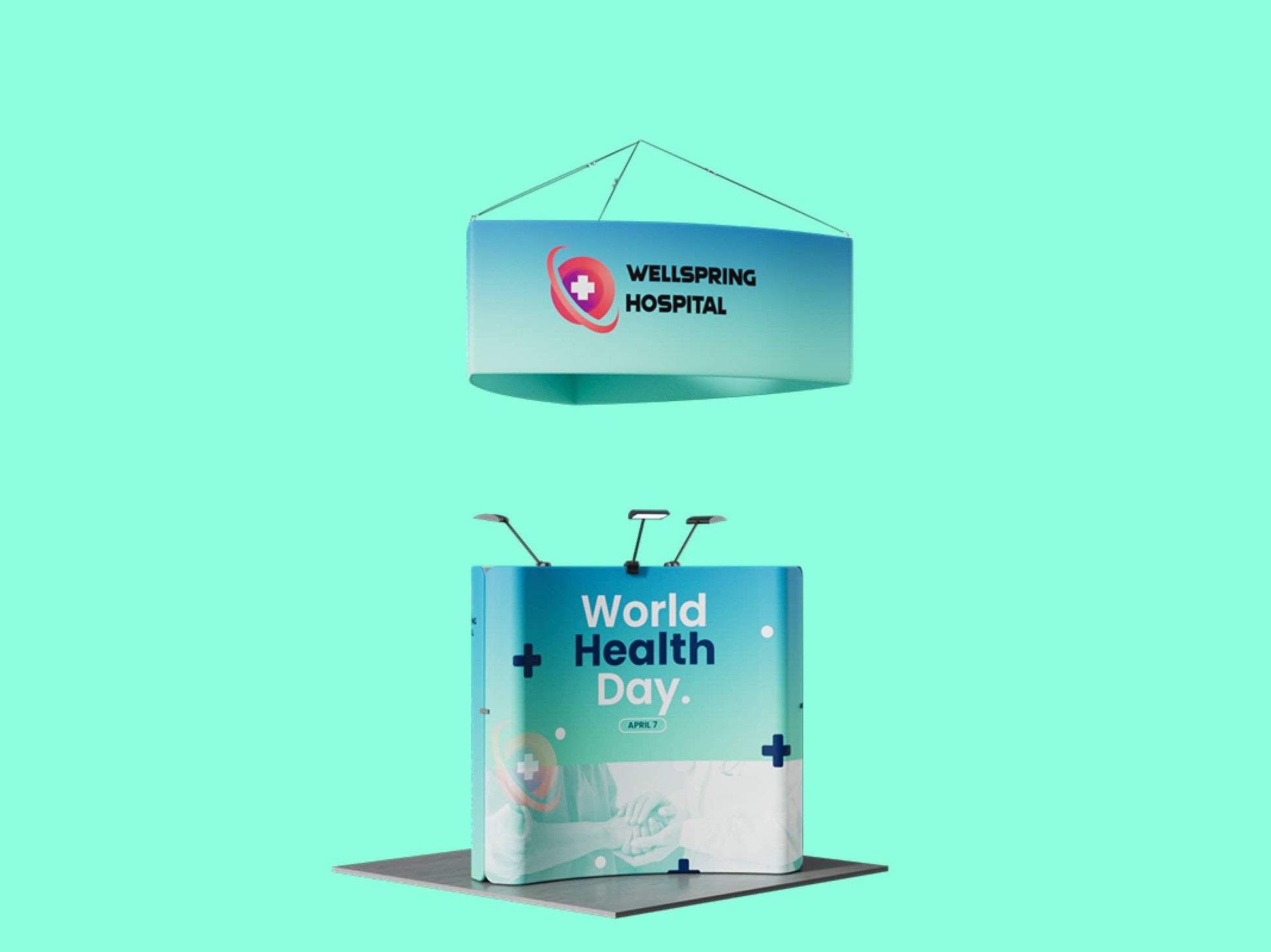 10x10 Booth - Surround View Booth Side View