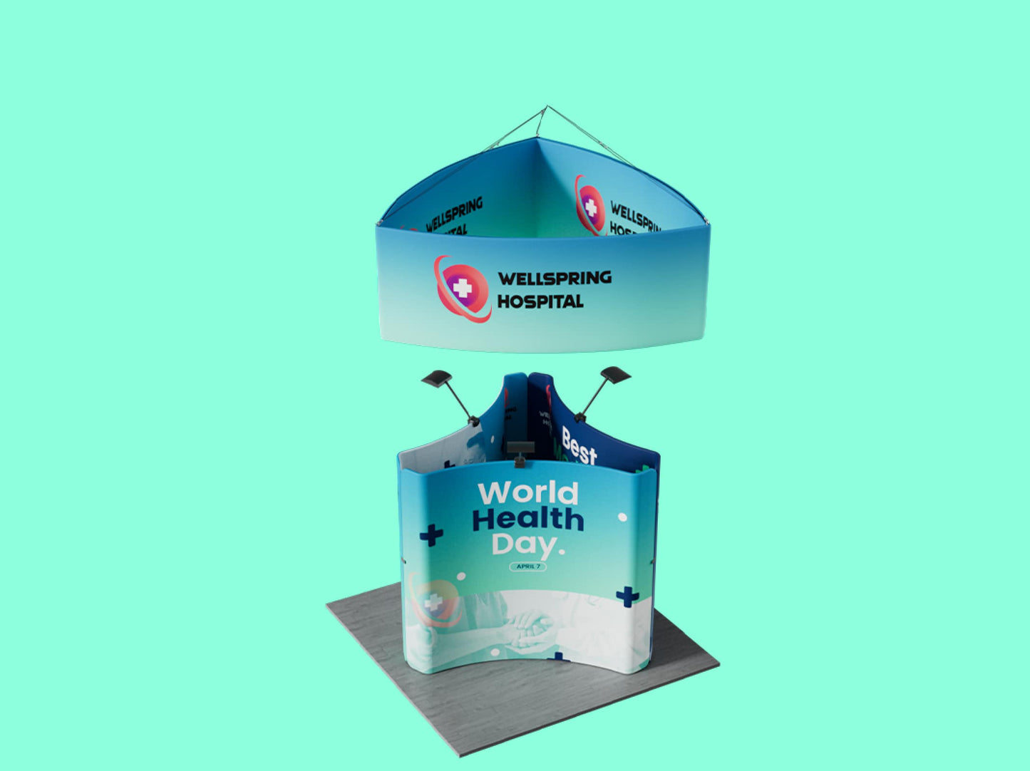 10x10 Booth - Surround View Booth Top View