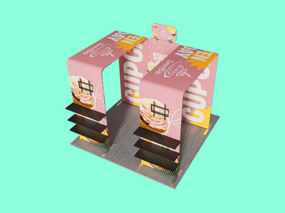 10x10 Booth - Twin Arch Display Booth Top View