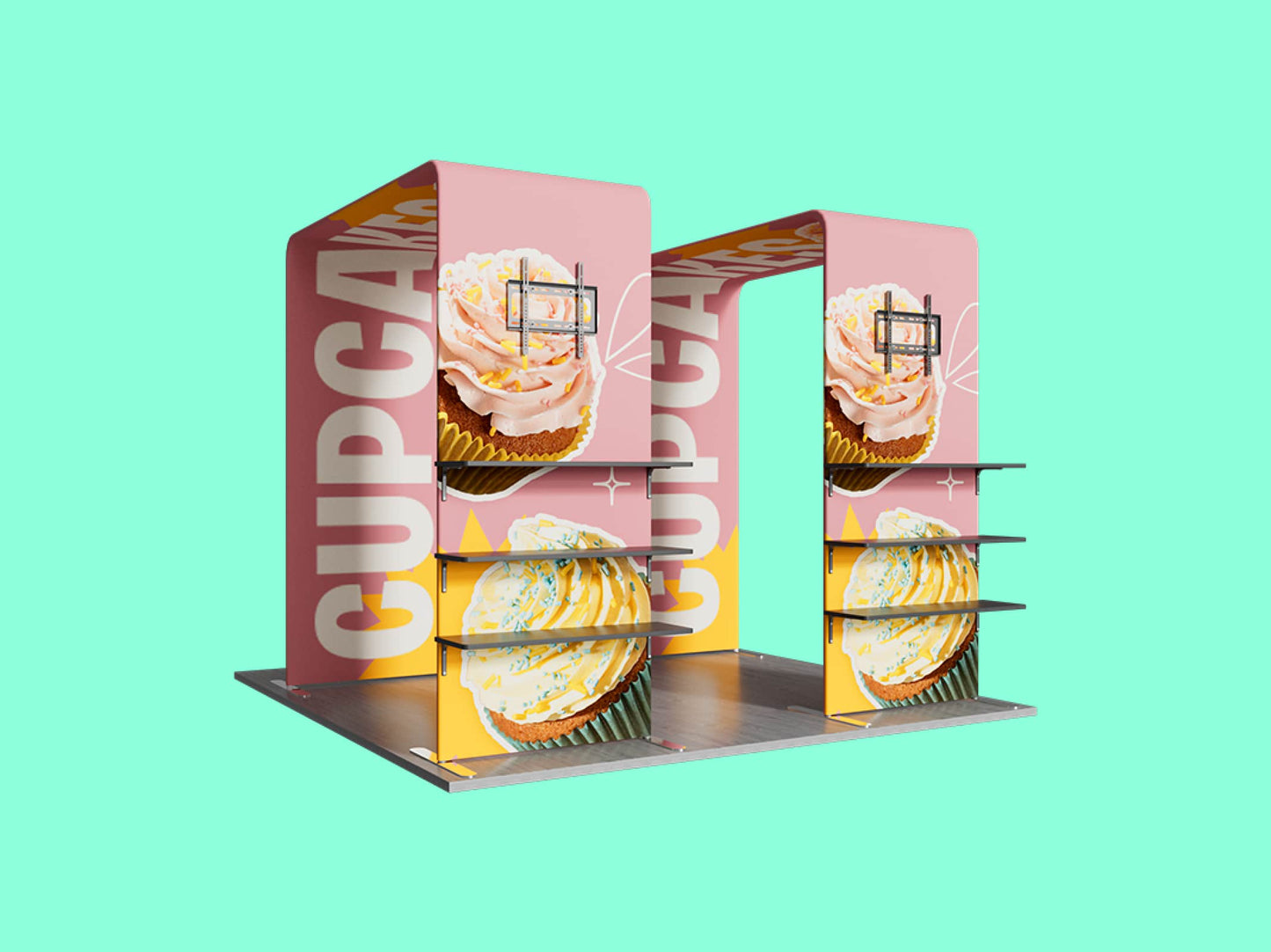 10x10 Booth - Twin Arch Display Booth for Trade Show events