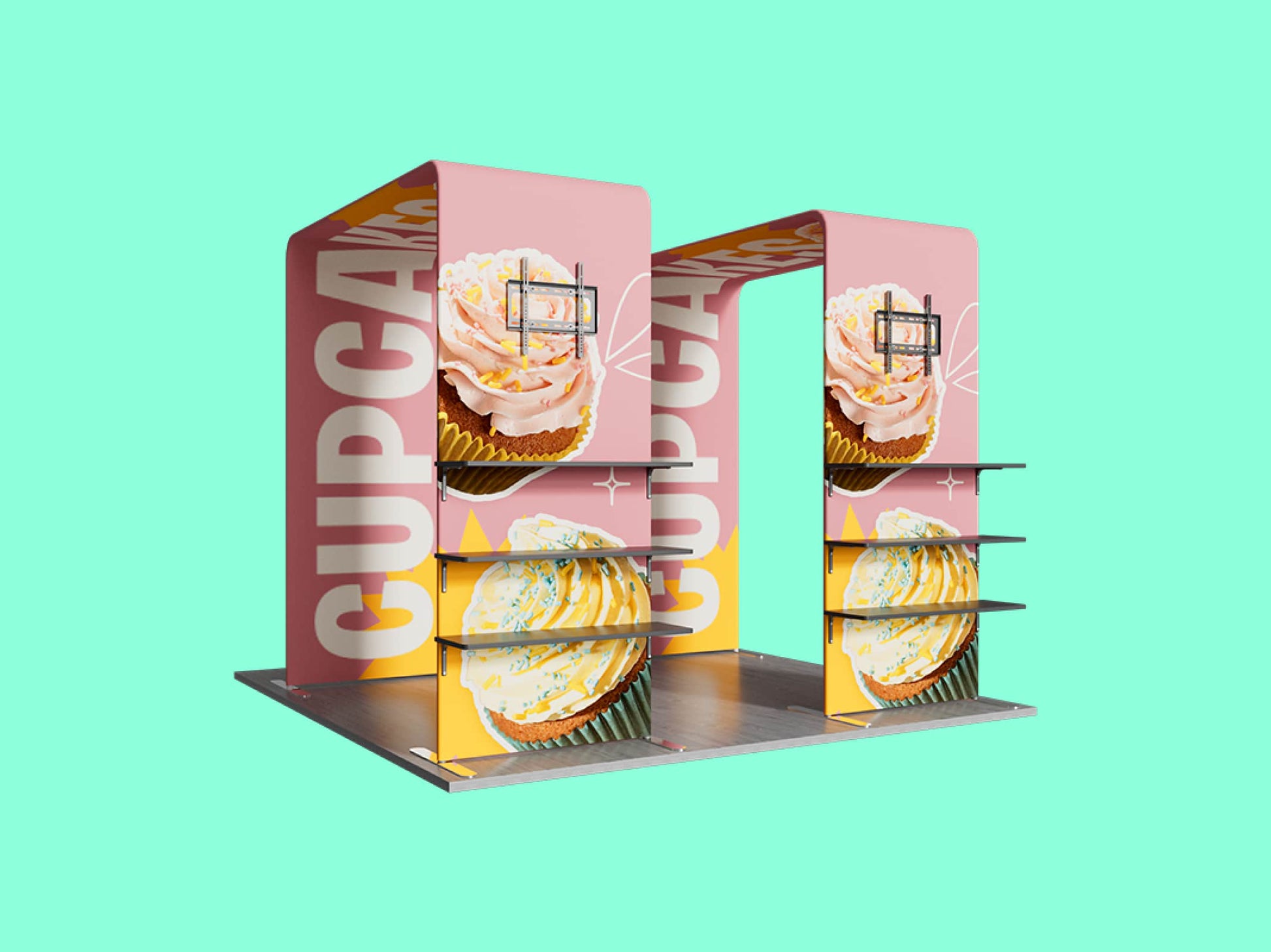 10x10 Booth - Twin Arch Display Booth for Trade Show events