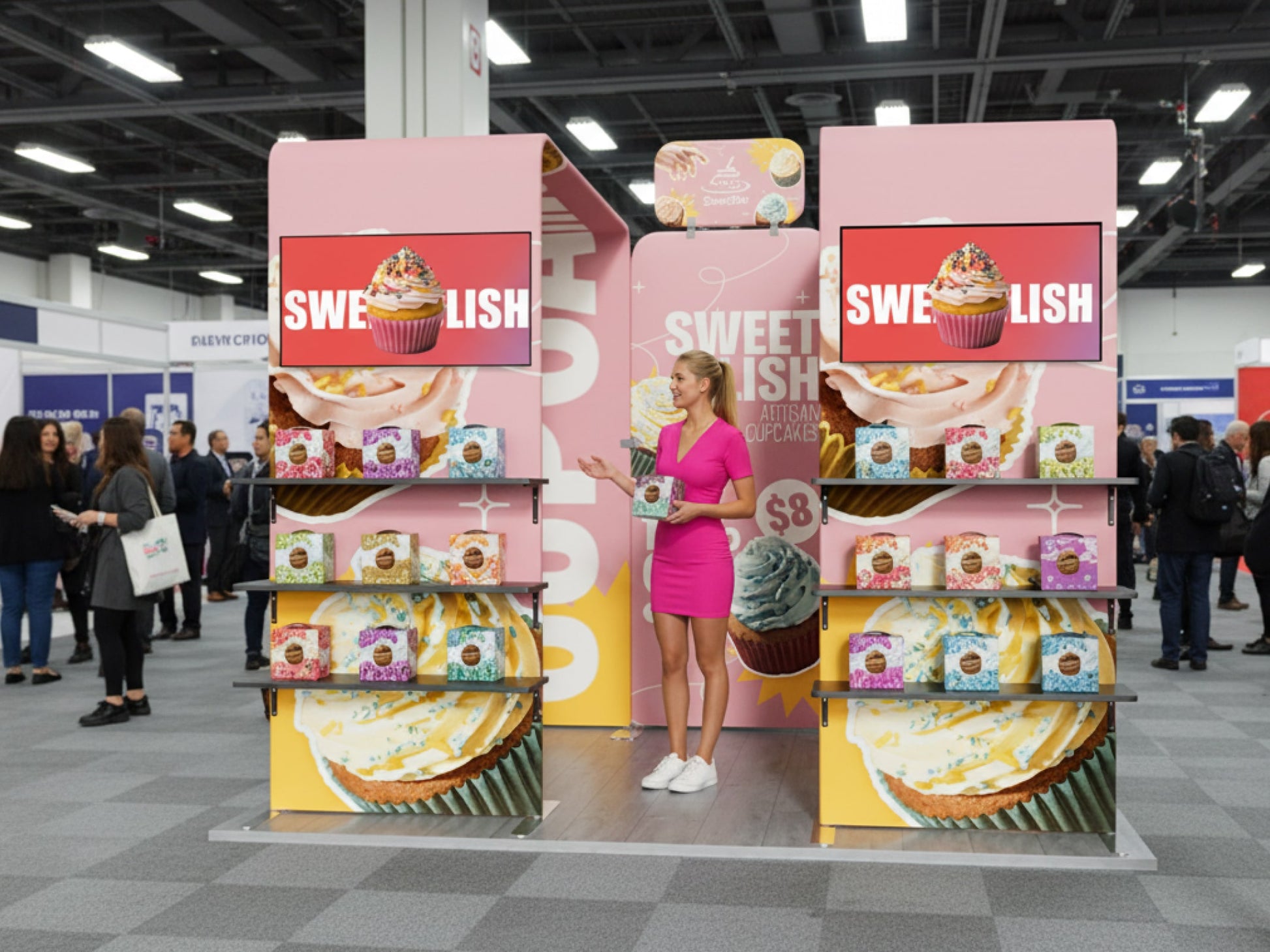 10x10 Booth - Twin Arch Display Booth in Trade Show Event
