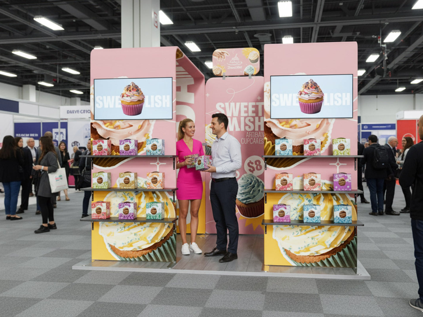 10x10 Booth - Twin Arch Display Booth thats great for Displaying Samples