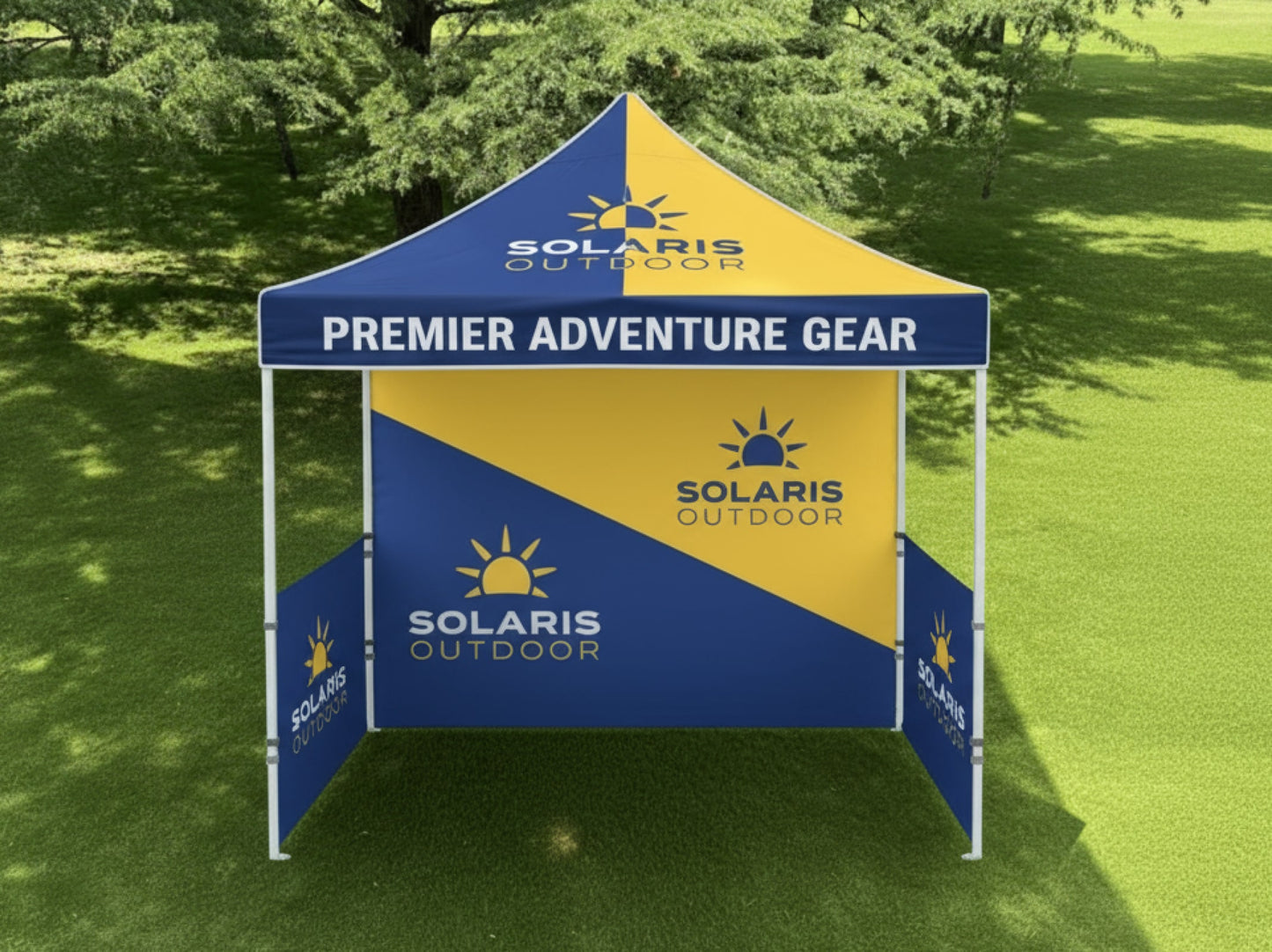 10x10 Canopy tent full back wall and side wall outdoor event ready