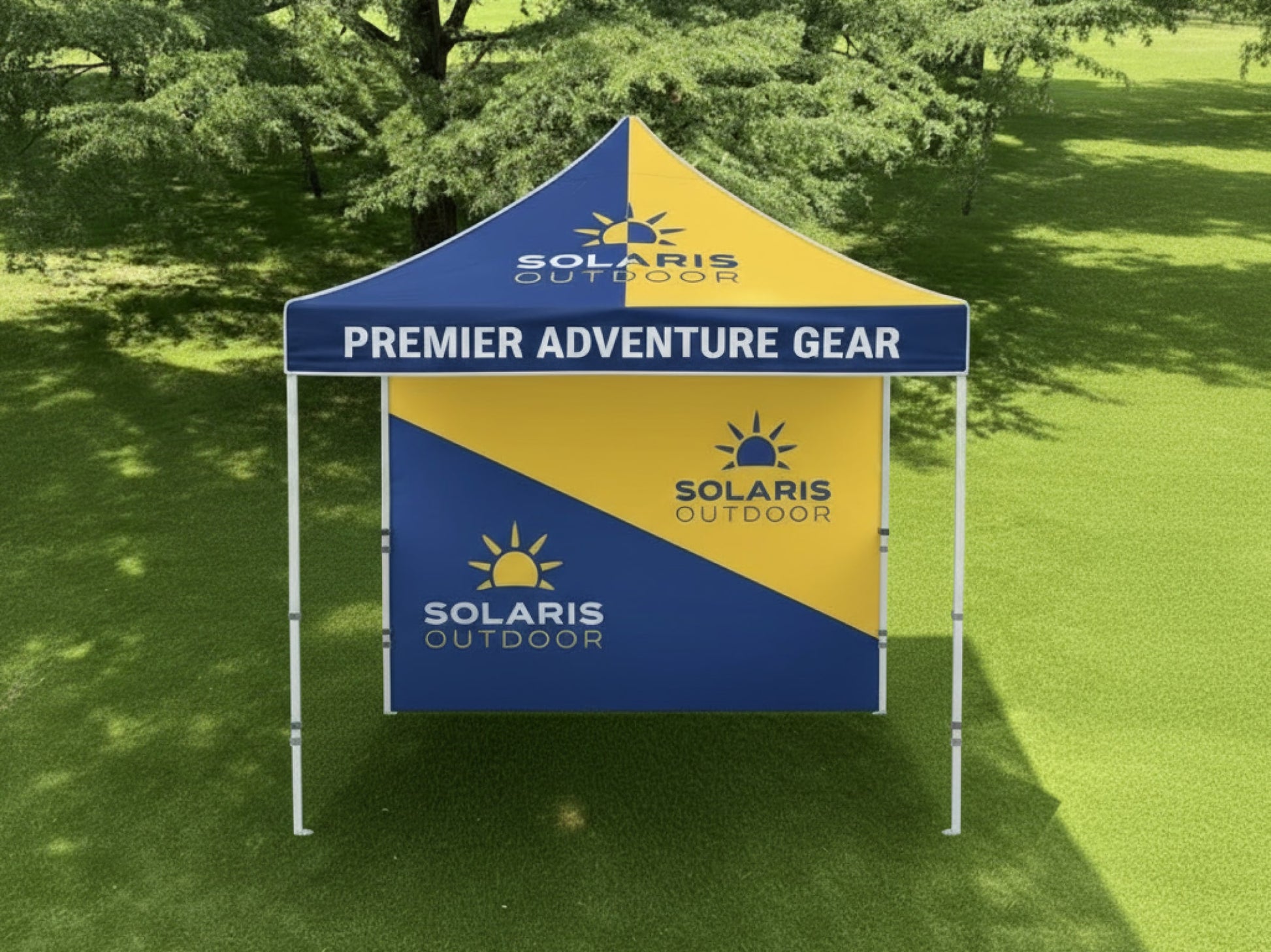 10x10 Canopy tent full back wall outdoor event ready