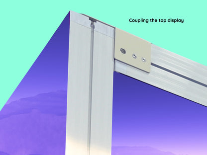 10x10 SEG Modular Lightbox Booth with fitting to coupling top display