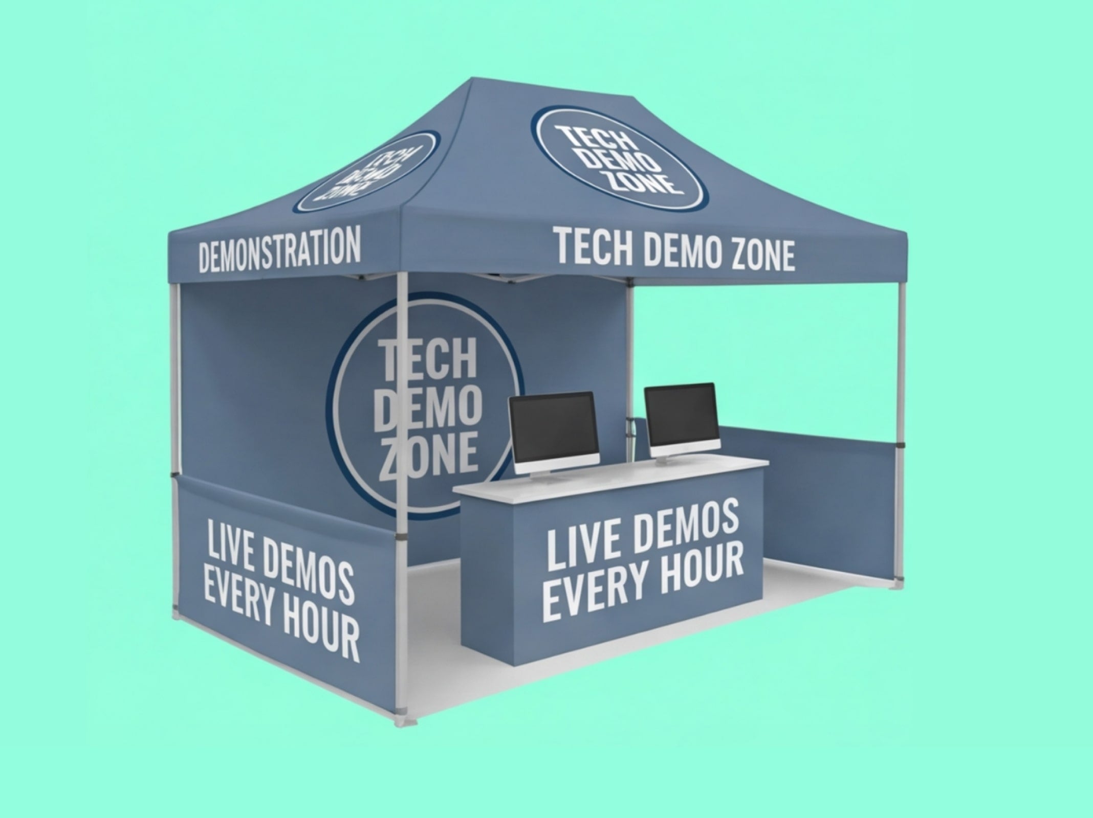 10x15 Custom Canopy Tent for Demonstration Station – PRINTDRILL