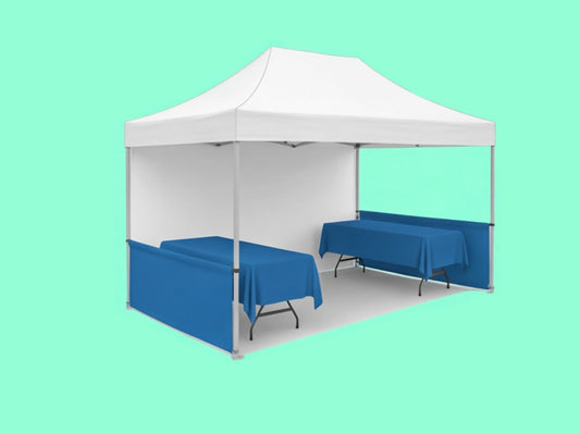 10x15 Custom Canopy Tent for Dual-Table Setup