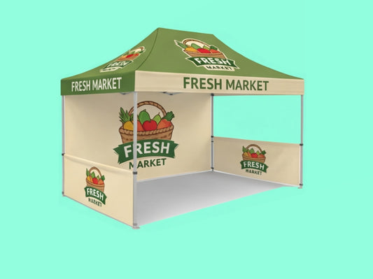 10x15 Custom Canopy Tent for Farmers Markets Large Booth