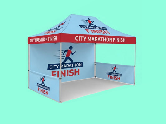 10x15 Custom Canopy Tent for Marathon Finish Lines