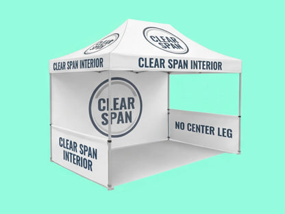 10x15 Custom Canopy Tent with No Center Leg for Clear Span-min