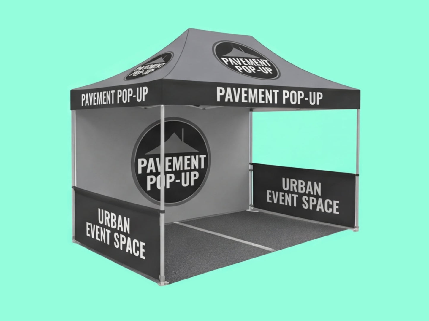 10x15 Custom Canopy Tent for Outdoor Pavement