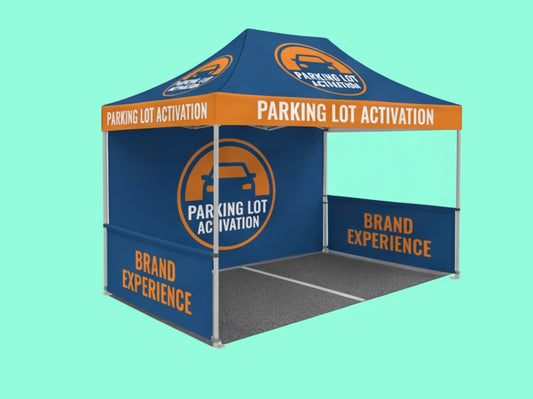 10x15 Custom Canopy Tent for Parking Lot Activation