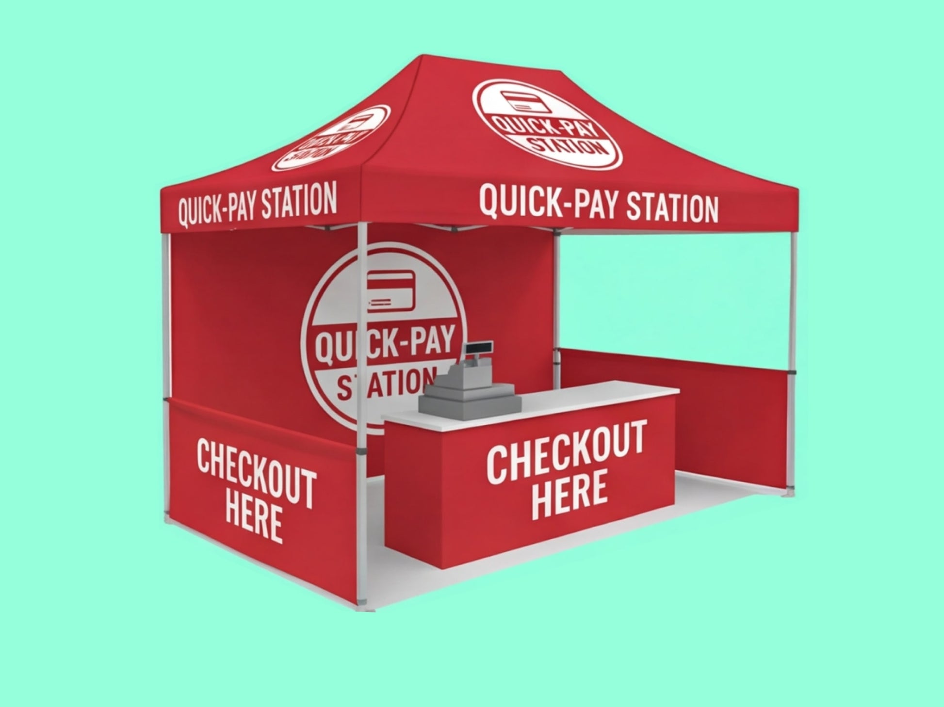 10x15 Custom Canopy Tent for Retail Checkout Space