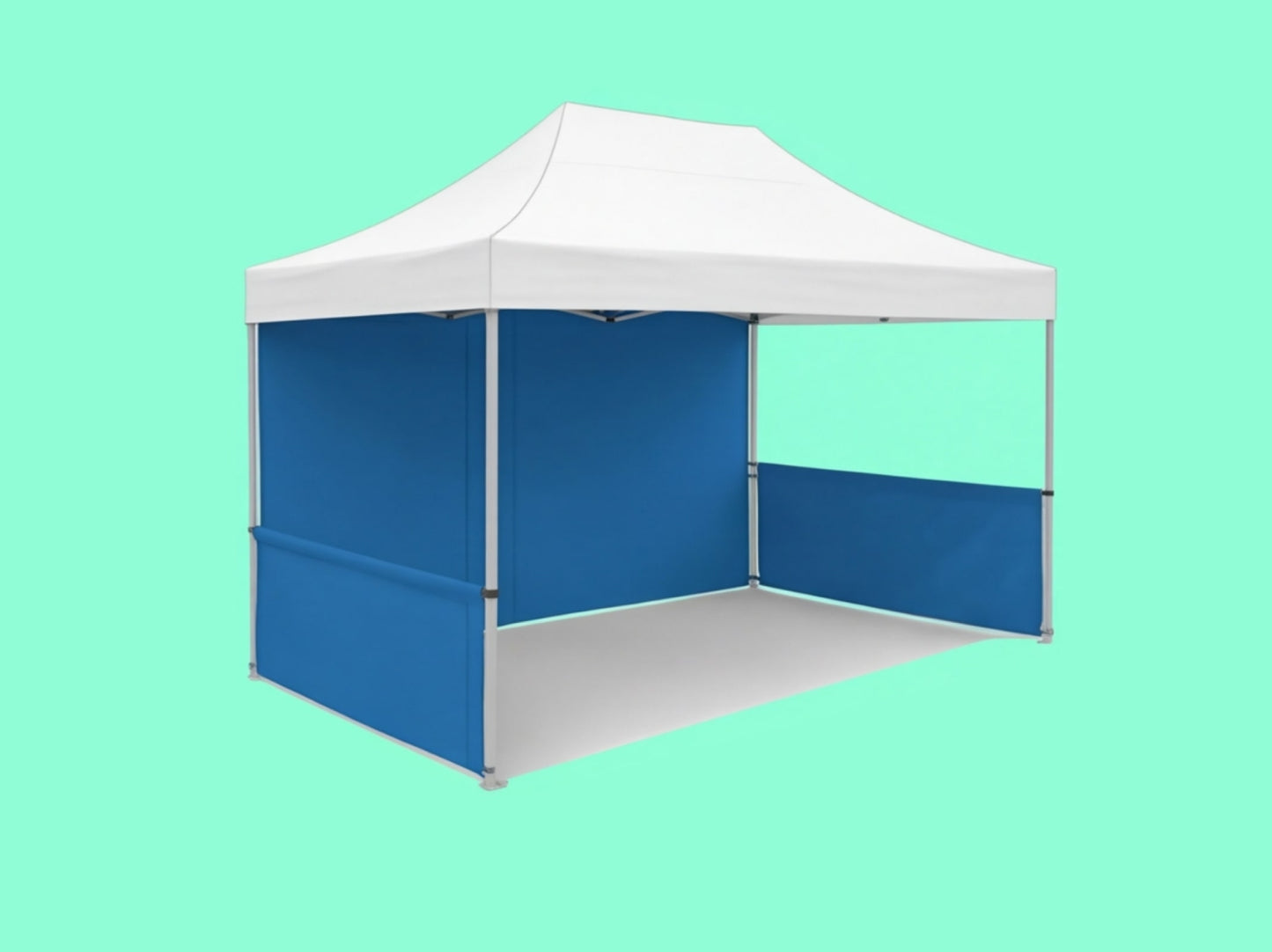 10x15 Custom Canopy Tent for with Half Walls for Counters
