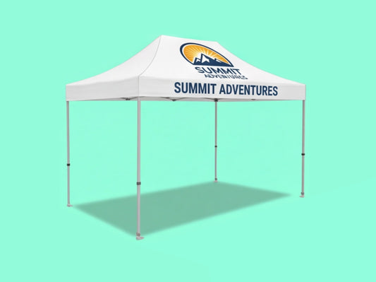 10x15 Custom Canopy Tent for with Logo on Valances