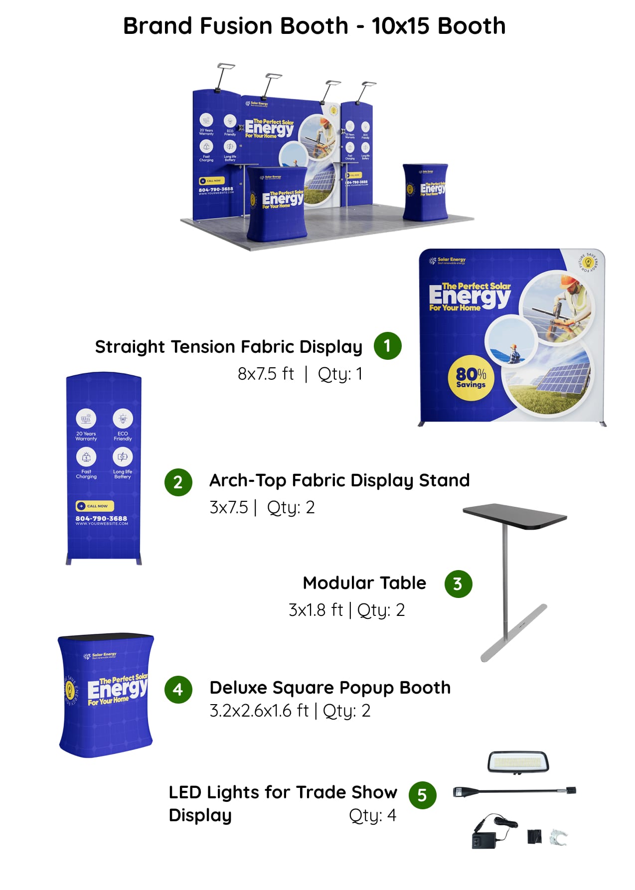 10x15 Booth - Brand Fusion Booth Components