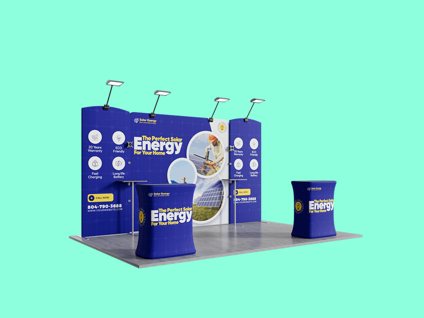 10x15 Booth - Brand Fusion Booth side view