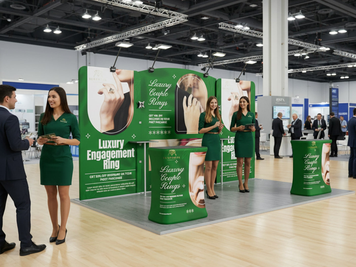 10x15 Booth - Brand Stage Booth in Trade Show