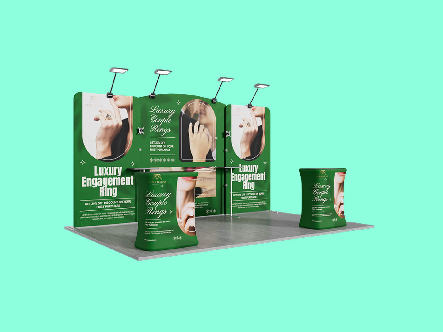 10x15 Booth - Brand Stage Booth side View