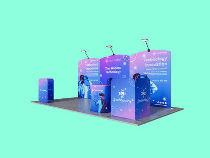 10x20 Booth - Brand Arch Booth Side View