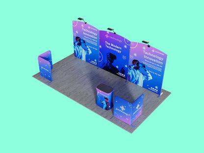 10x20 Booth - Brand Arch Booth Top View