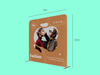 10x20 Booth - Brand Curve Booth - Straight Tension Fabric Display