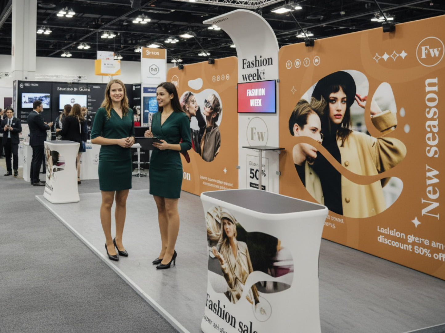 10x20 Booth - Brand Curve Booth Simple and Effective 20 feet booth