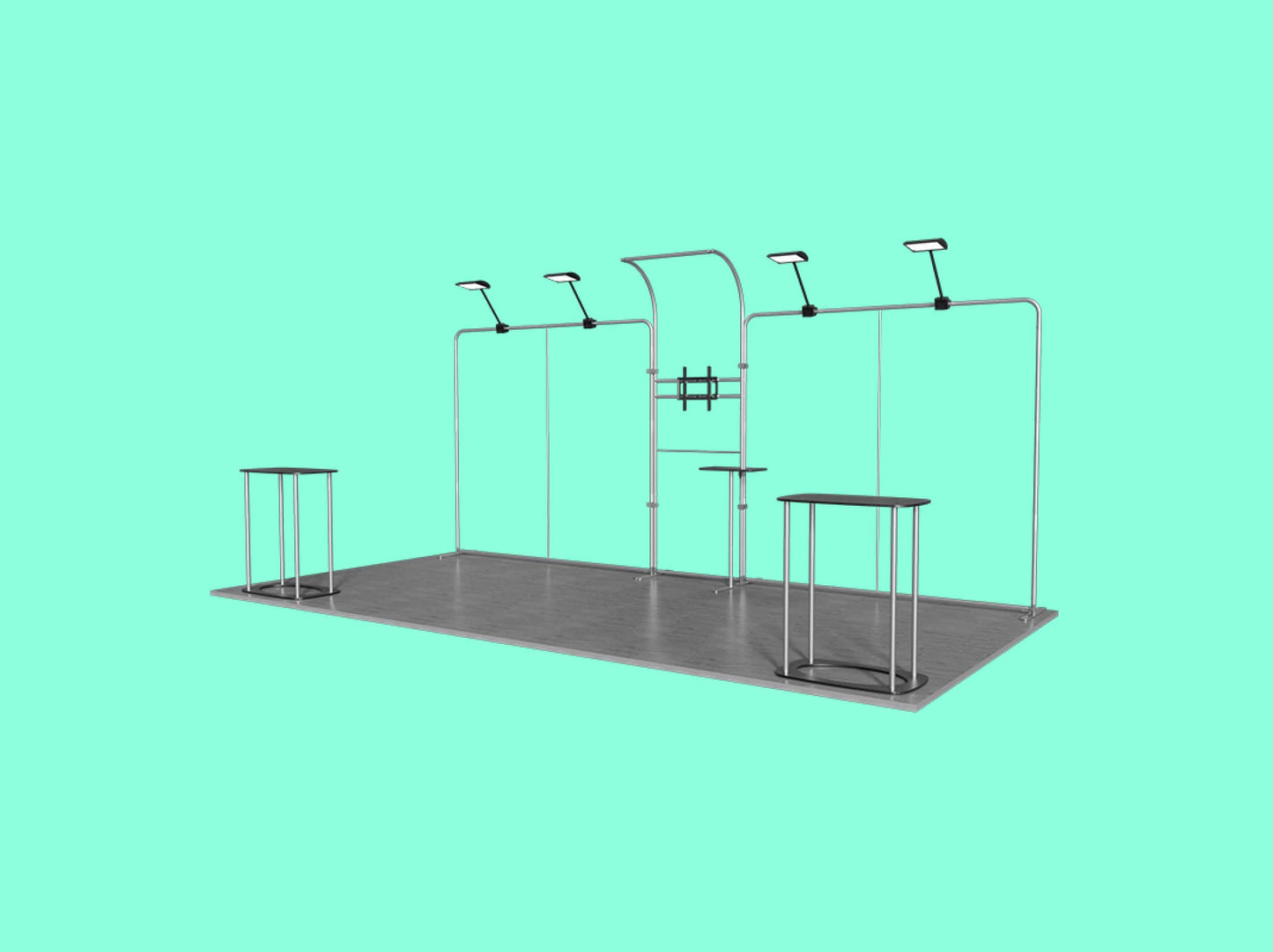 10x20 Booth - Brand Curve Booth Structure Frame