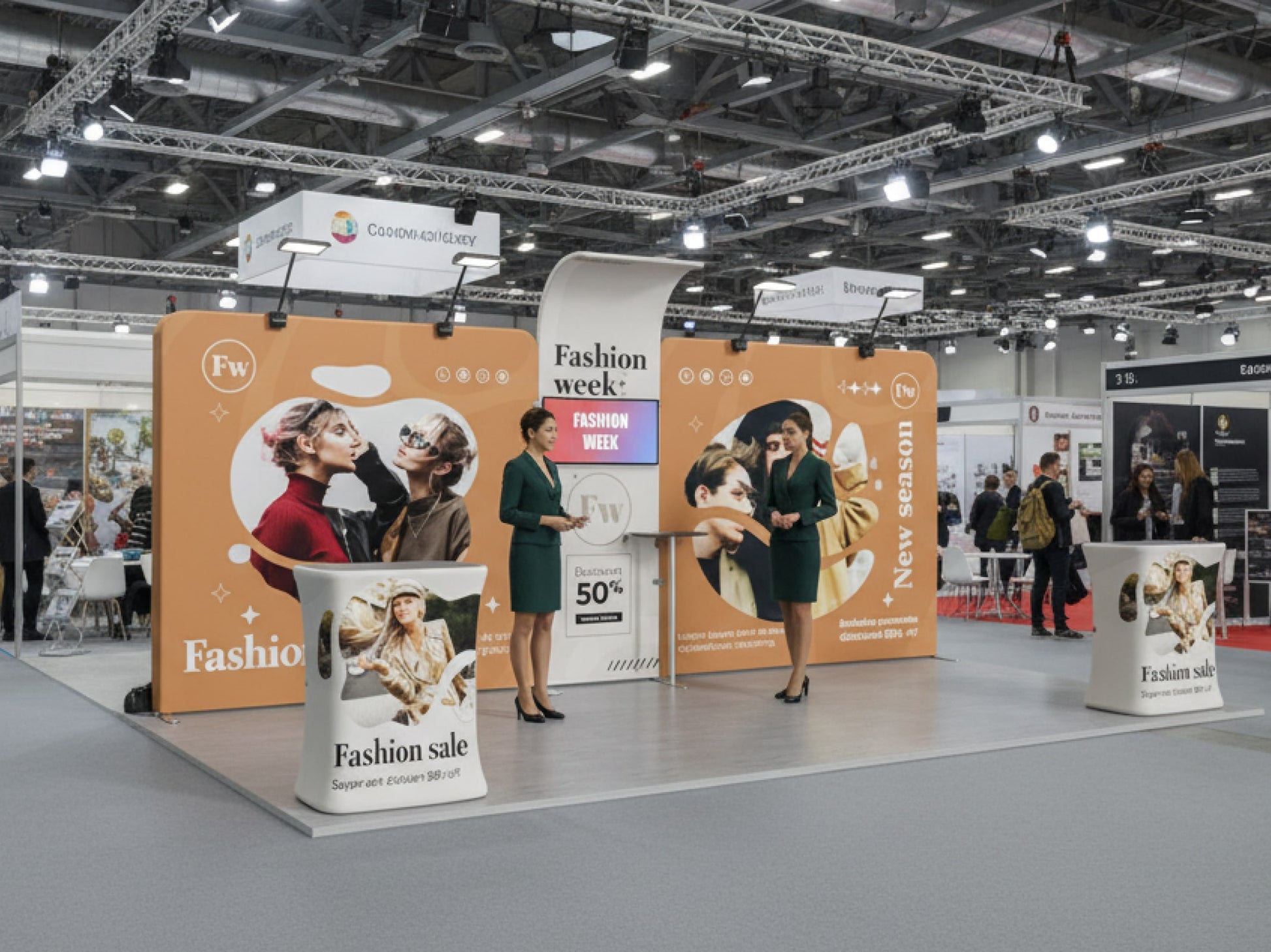 10x20 Booth - Brand Curve Booth for Trade Shows and Events