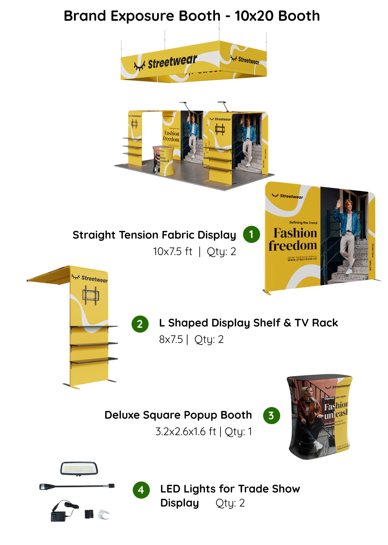 10x20 Booth - Brand Exposure Booth Components