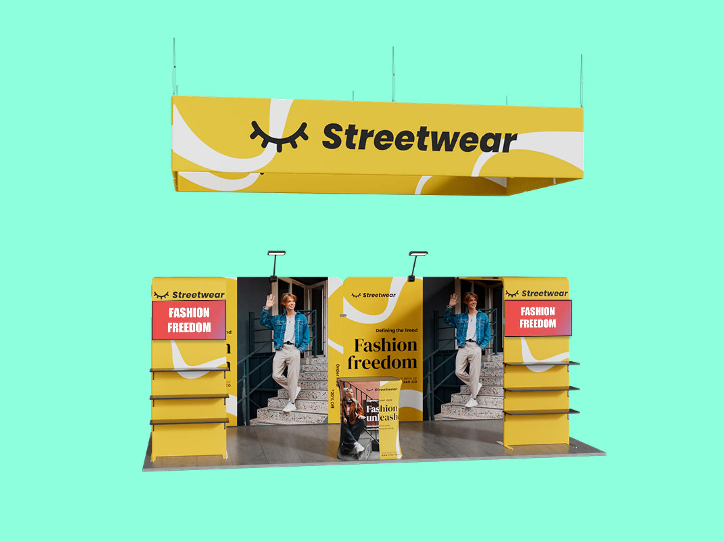 10x20 Booth - Brand Exposure Booth Front View