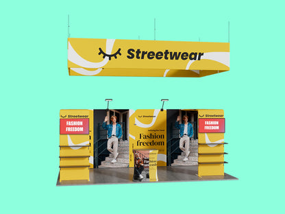 10x20 Booth - Brand Exposure Booth Front View