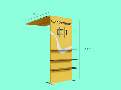 10x20 Booth - Brand Exposure Booth L-Shape Rack Display
