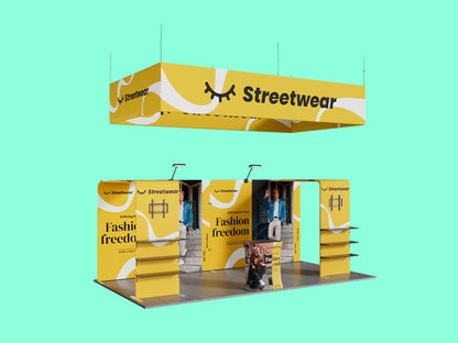10x20 Booth - Brand Exposure Booth Side View