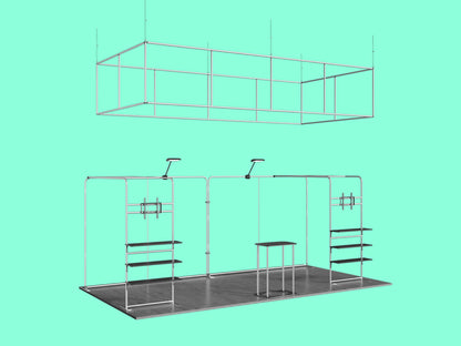 10x20 Booth - Brand Exposure Booth Structure of booth