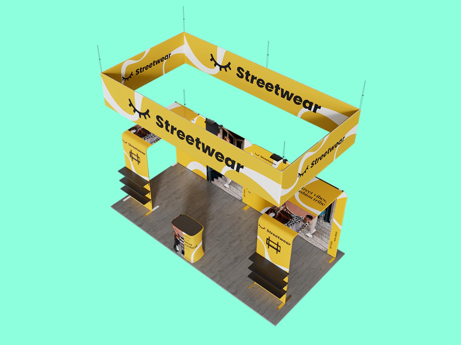 10x20 Booth - Brand Exposure Booth Top View