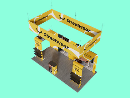 10x20 Booth - Brand Exposure Booth Top View
