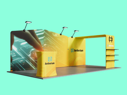 10x20 Booth - Brand Flow Booth Left Side View